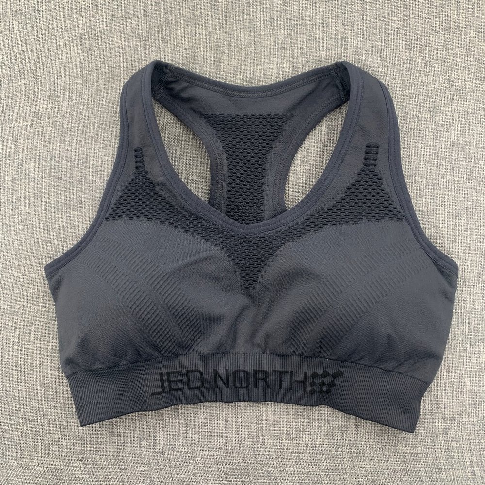 Brand New! Jed North Sports Bra Gray Comfortable Racerback‎ Breathable XS/S